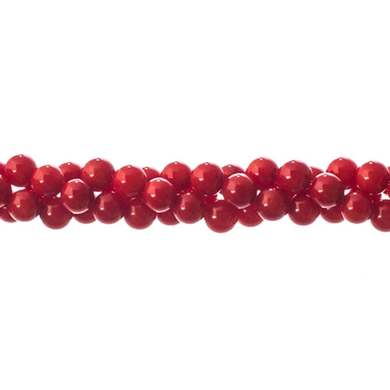 Earth's Jewel 8" Bamboo Coral Natural Dyed Semi-Precious Round Strung Bead